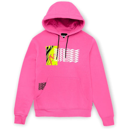 Twitch Hoodie Sweatshirt Pink hooded with Print on Both Sides - XL