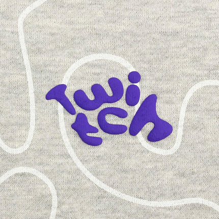 Twitch Zip Up Hoodie Gray, Full-Zip Hooded Sweatshirt, Top Hoodie
