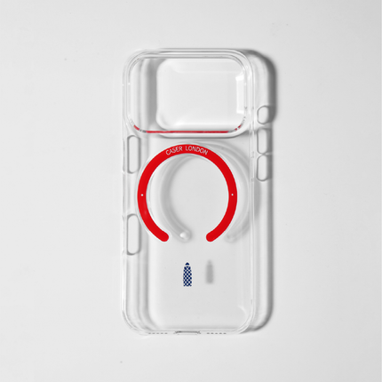 Slim Clear iPhone 17 Pro Max Case with Red MagSafe Ring - Gherkin Icon | The Iconic Slim