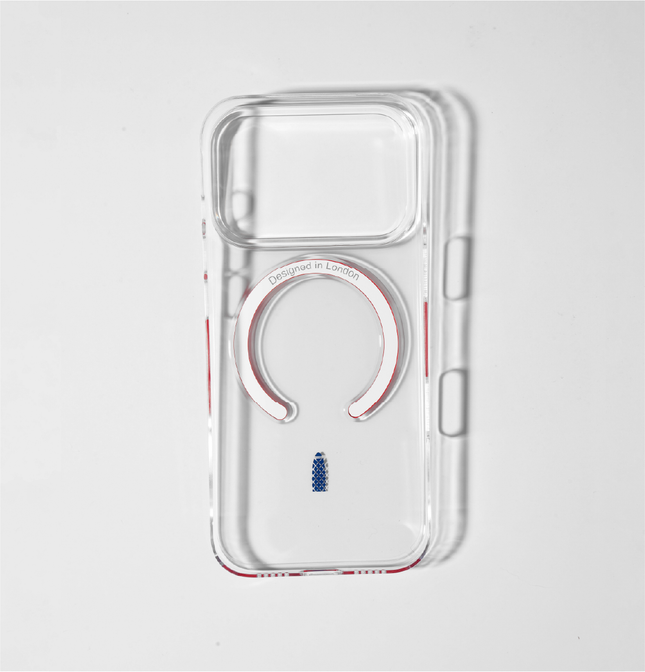 Slim Clear iPhone Air Case with Red MagSafe Ring - Gherkin Icon | The Iconic Slim