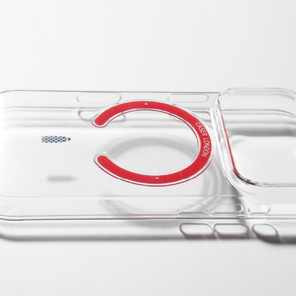 Slim Clear iPhone Air Case with Red MagSafe Ring - Gherkin Icon | The Iconic Slim