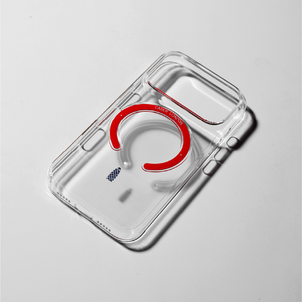Slim Clear iPhone 17 Pro Max Case with Red MagSafe Ring - Gherkin Icon | The Iconic Slim
