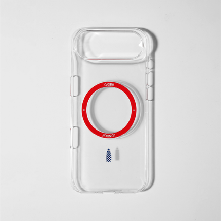 Slim Clear iPhone 17 Pro Max Case with Red MagSafe Ring - Gherkin Icon | The Iconic Slim