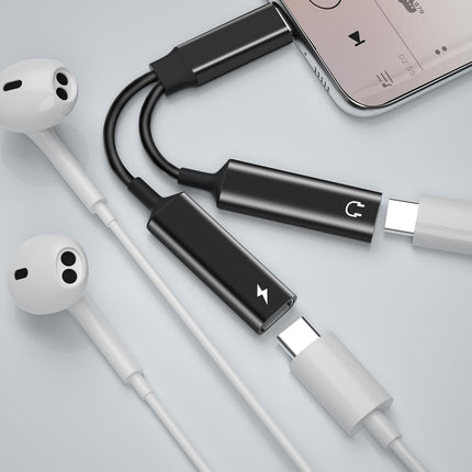 USB C to Dual USB C Adapter - Charging & Audio Splitter - AUX012