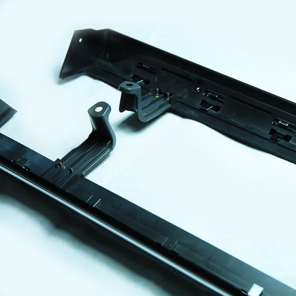 For VW T5, T5.1 SWB Side Skirts Deep Black Plastic Painted and Ready to Fit (B-Grade)