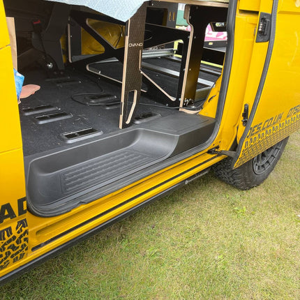 For VW T6.1 Transporter Side Loading Door Step V3 17mm Extra Deep with Storage Compartment