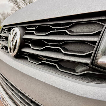 For VW T6 Front R-Line Badgeless Grille - Matte Black