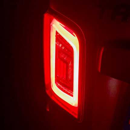 For VW T5.1 Transporter MK3.1 Tailgate LED Rear Lights Clear Full Frame Light Bar Upgrade – Van-X